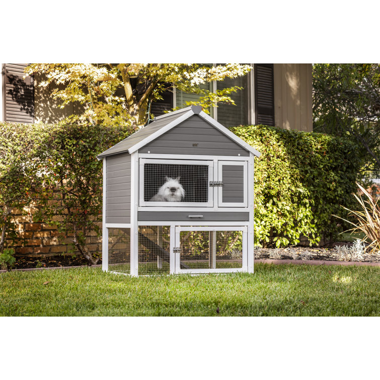 Tucker Murphy Pet Deneka Huntington ECOFLEX Two Level Outdoor Rabbit Hutch Reviews Wayfair Canada